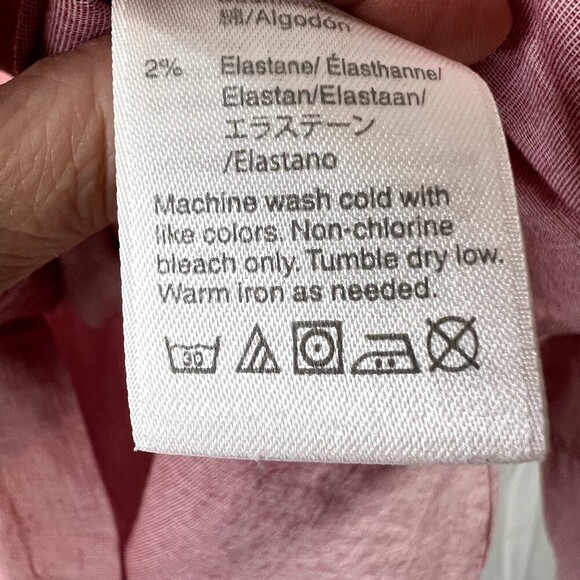 J Crew Flex Slim Fit Pink Long Sleeve Button Up Men's Cotton Shirt Size Medium - Picture 7 of 8